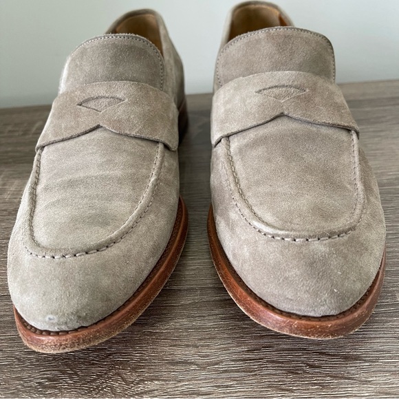 Antonio Maurizi Suede Penny Loafer Tan Size 10.5 - Picture 3 of 10